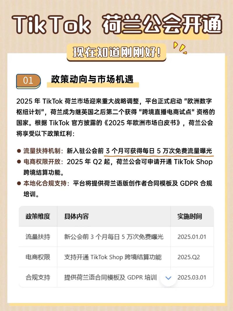 跨境tiktok节点加速_荷兰TikTok公会政策红利_荷兰直播公会文化创新